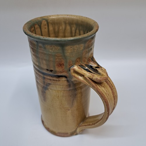 Click to view detail for #260320 Beer Stein Yellow & Moss $24